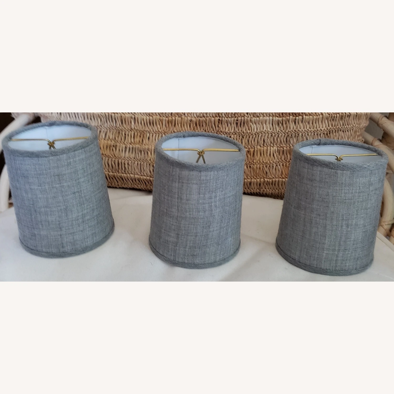 Other Grey Linen Sconce Shades 3 Other Grey Linen Sconce Shades