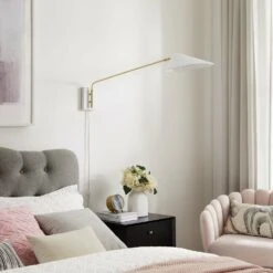 Other 24" Wall Lamp In Matte White & Satin Brass Finish -Othe Furniture Shop 1500 1500 frame 0 1063