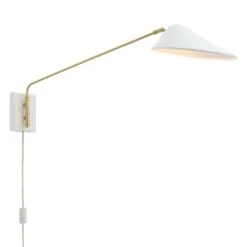 Other 24" Wall Lamp In Matte White & Satin Brass Finish -Othe Furniture Shop 1500 1500 frame 0 1067