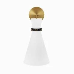 Other Wall Lamp In Hourglass Shaped White & Satin Brass -Othe Furniture Shop 1500 1500 frame 0 1071