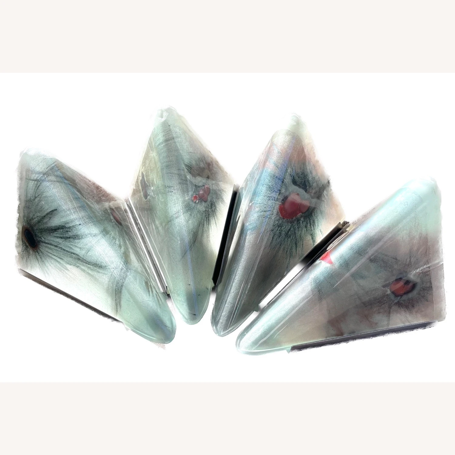 Other Set Of 4 Custom Glass Sconces 12x8x8 6 Other Set Of 4 Custom Glass Sconces 12x8x8 - Image 4