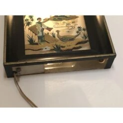 Vintage Lighted Shadowbox Wall Lamp W/ Painted Glass Art -Othe Furniture Shop 1500 1500 frame 0 1221