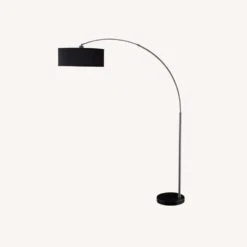Coaster Floor Lamp W/ Pendant Drum Shade In Black -Othe Furniture Shop 1500 1500 frame 0 1241