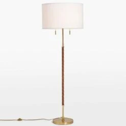 Dearborn Floor Lamp In Aged Brass And Leather -Othe Furniture Shop 1500 1500 frame 0 1250