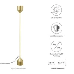 Other Modern Floor Lamp In Gold Cone-Shaped Shade & Base -Othe Furniture Shop 1500 1500 frame 0 1263