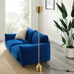 Other Modern Floor Lamp In Gold Cone-Shaped Shade & Base -Othe Furniture Shop 1500 1500 frame 0 1265