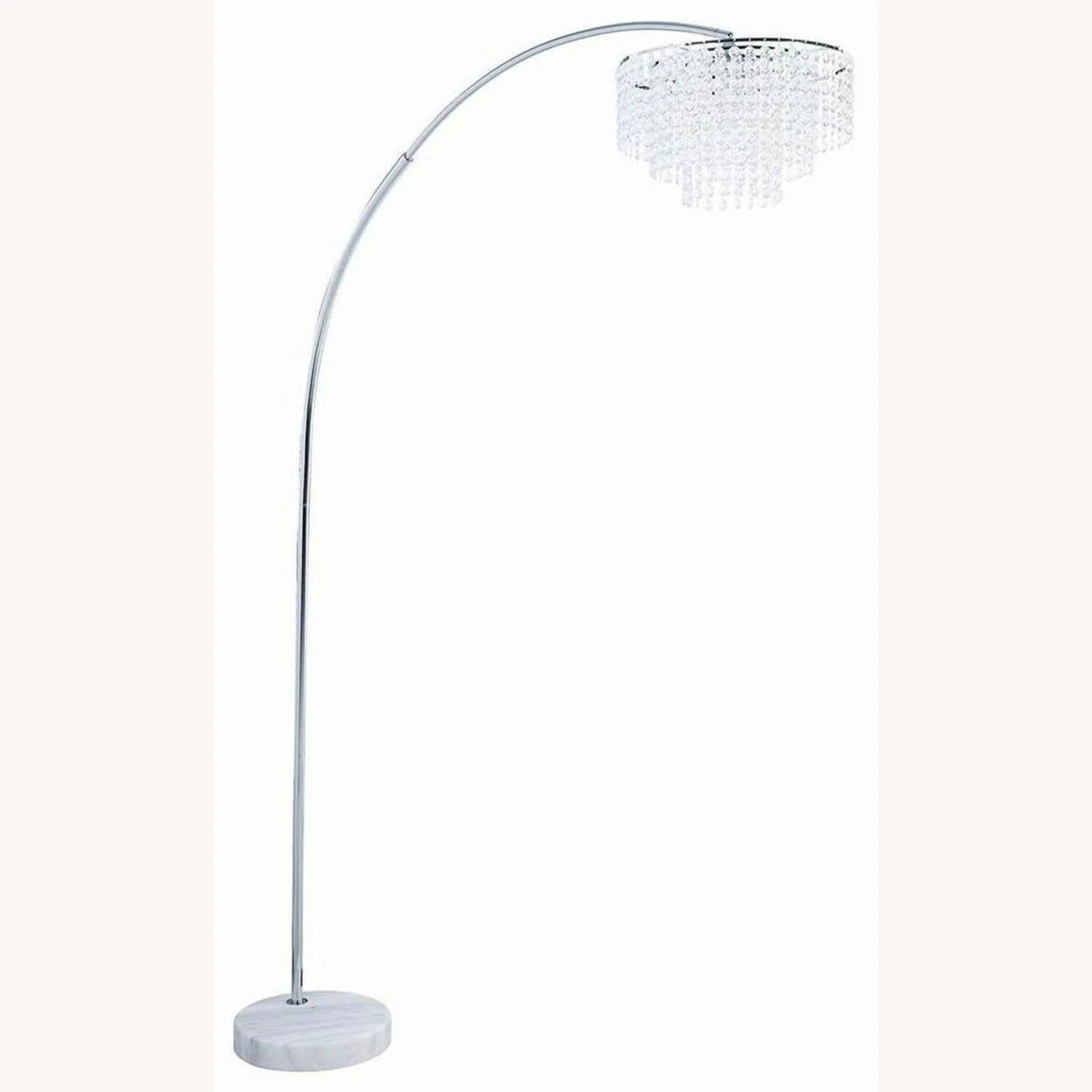 Other Floor Lamp In Chrome Finish W/ Marble Base 4 Other Floor Lamp In Chrome Finish W/ Marble Base - Image 2