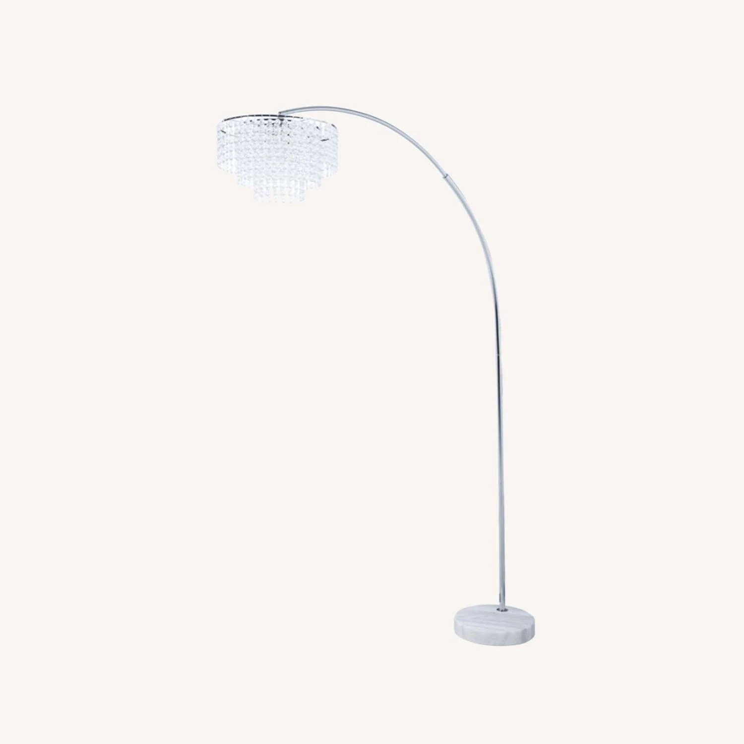 Other Floor Lamp In Chrome Finish W/ Marble Base 5 Other Floor Lamp In Chrome Finish W/ Marble Base - Image 3
