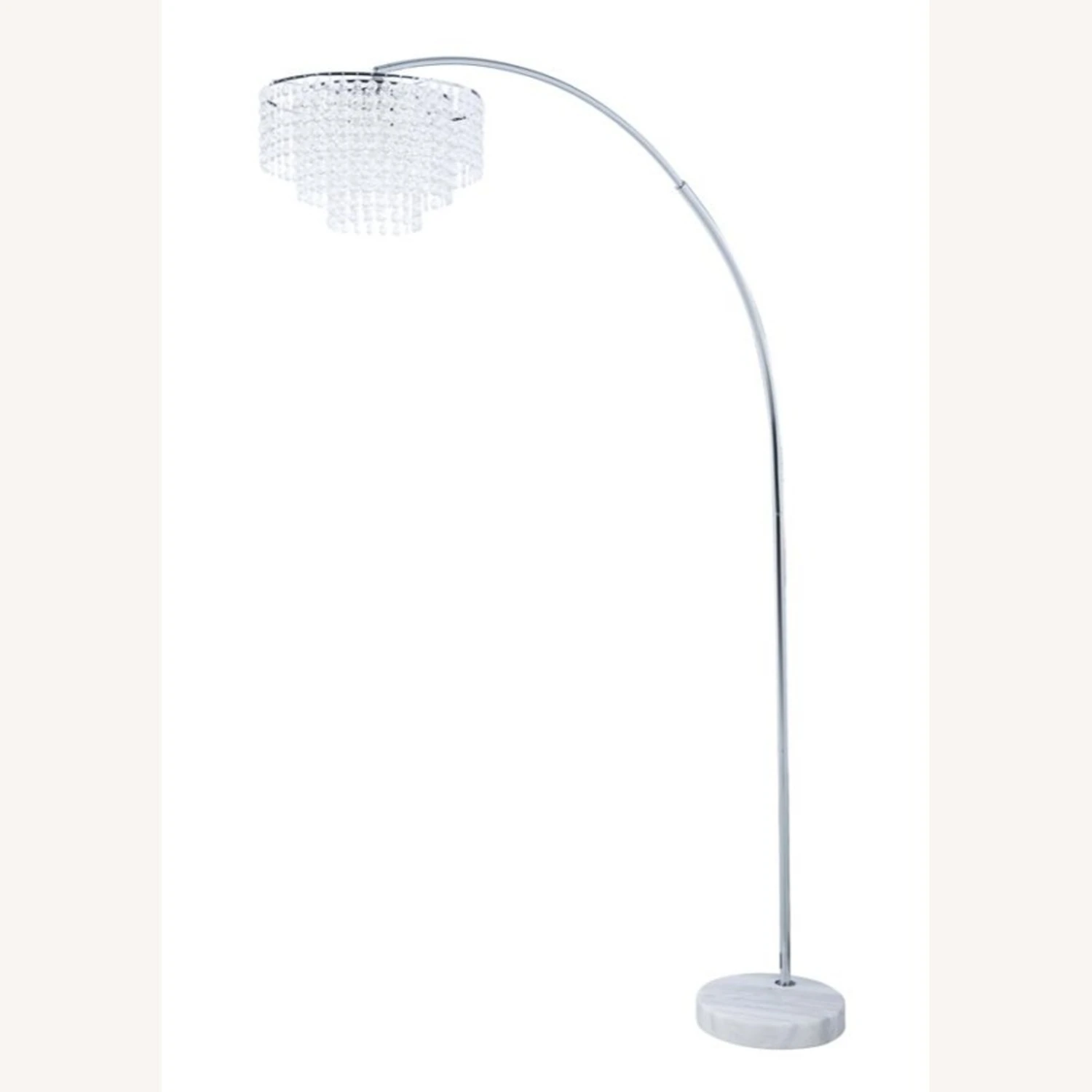Other Floor Lamp In Chrome Finish W/ Marble Base 7 Other Floor Lamp In Chrome Finish W/ Marble Base - Image 5