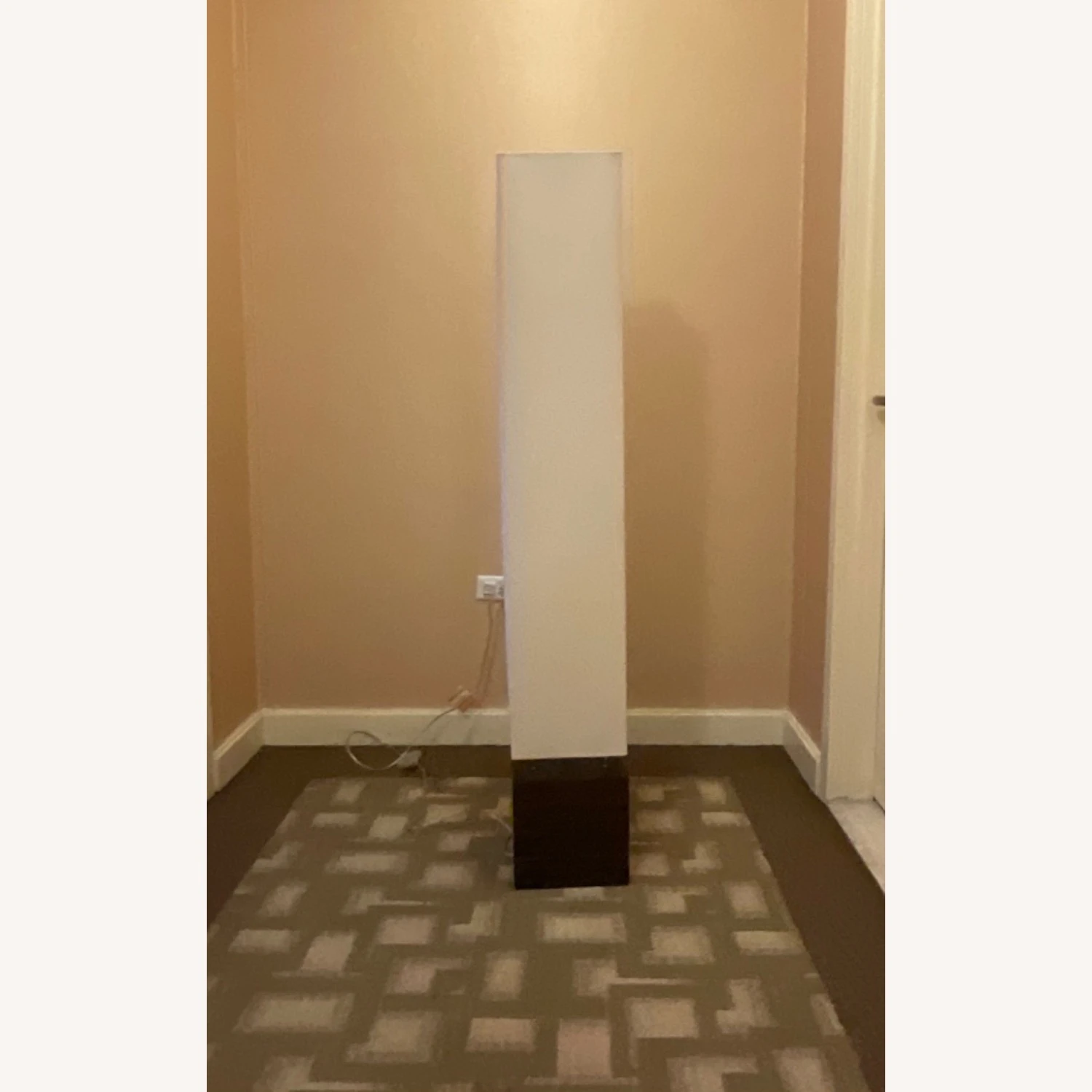 Other EUC Tower Floor Fabric Wooden Base Lamp 6 Other EUC Tower Floor Fabric Wooden Base Lamp - Image 4