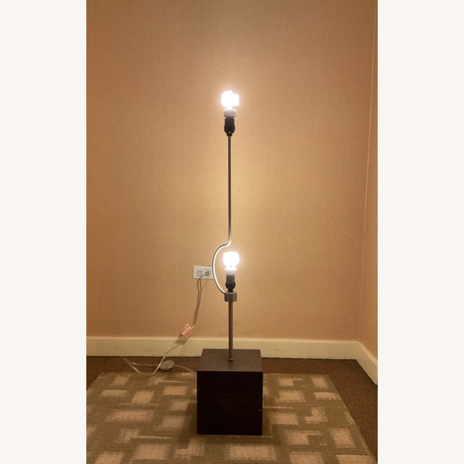 Other EUC Tower Floor Fabric Wooden Base Lamp 8 Other EUC Tower Floor Fabric Wooden Base Lamp - Image 6
