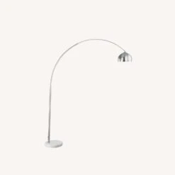 Other Arched Floor Lamp In Brushed Steel & Marble Base -Othe Furniture Shop 1500 1500 frame 0 1345