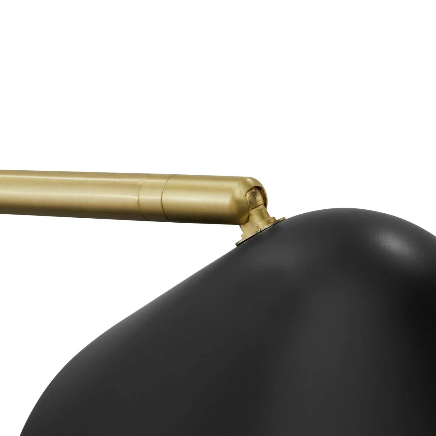 Other Floor Lamp In Black W/ Angled Satin Brass Rod 6 Other Floor Lamp In Black W/ Angled Satin Brass Rod - Image 4