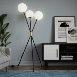 Other 3-Light Floor Lamp In Matte Black Tripod Base -Othe Furniture Shop 1500 1500 frame 0 1419