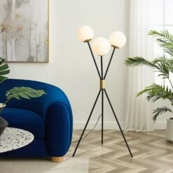 Other 3-Light Floor Lamp In Matte Black Tripod Base -Othe Furniture Shop 1500 1500 frame 0 1421