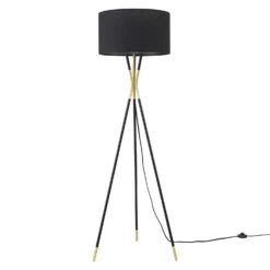 Other Floor Lamp In Black Shade & Base W/Satin Brass Tip 22 Other Floor Lamp In Black Shade & Base W/Satin Brass Tip -Othe Furniture Shop 1500 1500 frame 0 1474