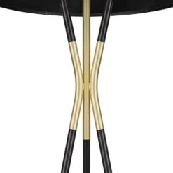 Other Floor Lamp In Black Shade & Base W/Satin Brass Tip 27 Other Floor Lamp In Black Shade & Base W/Satin Brass Tip -Othe Furniture Shop 1500 1500 frame 0 1479