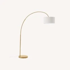 West Elm Overarching Linen Shade Floor Lamp (79")