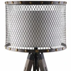 Other Floor Lamp In Antique Silver & Fabric Drum Shade -Othe Furniture Shop 1500 1500 frame 0 1544