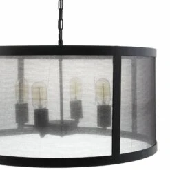 Other Chandelier In Black Steel W/ Plastic Cover Finish -Othe Furniture Shop 1500 1500 frame 0 156
