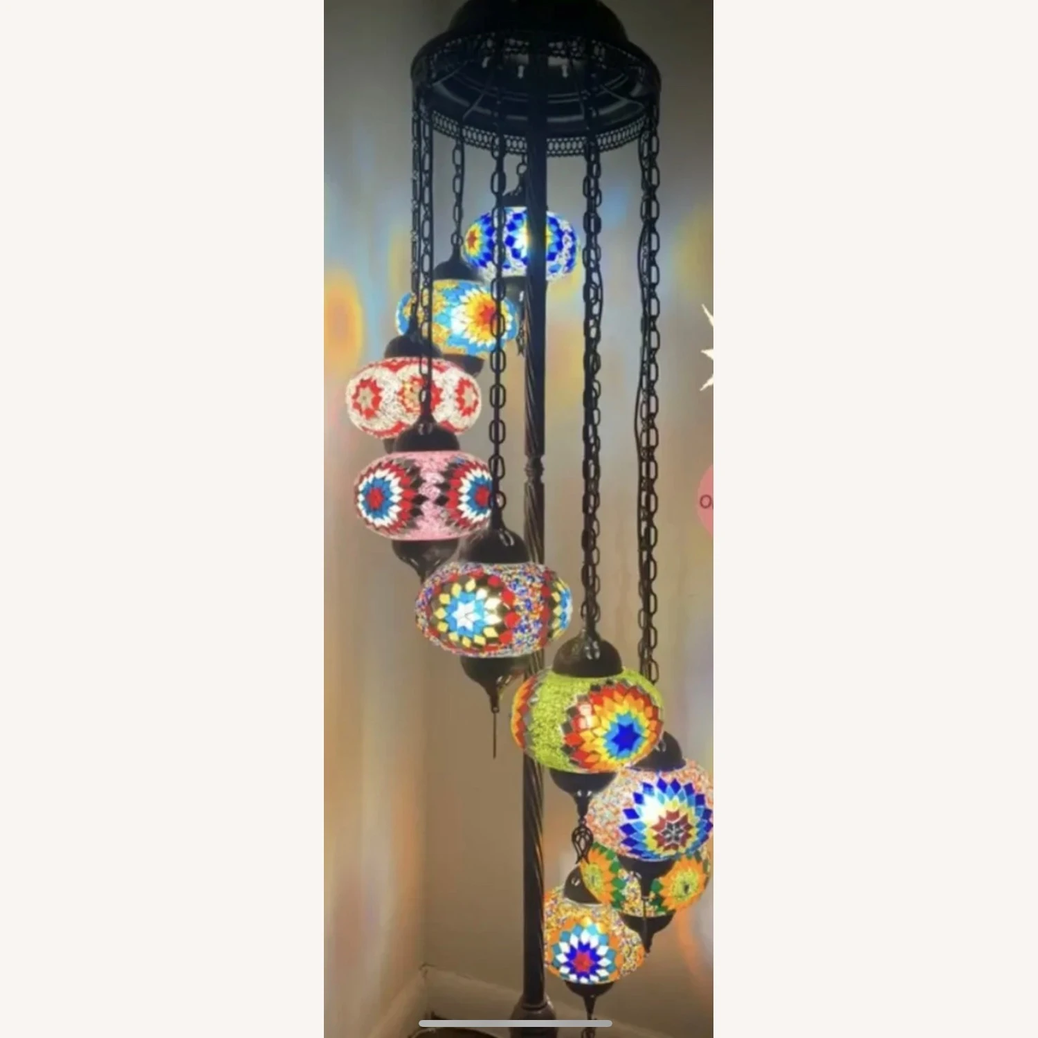 Other Turkish Moroccan Floor Lamp 9 Globe 5 Other Turkish Moroccan Floor Lamp 9 Globe - Image 3