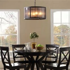 Other Chandelier In Black Steel W/ Plastic Cover Finish -Othe Furniture Shop 1500 1500 frame 0 159