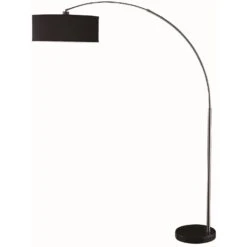 Other Contemporary Style Floor Lamp W/ Black Pendent Shade & Chrome Arched Support -Othe Furniture Shop 1500 1500 frame 0 1703