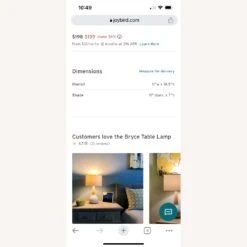 Joybird Bryce Table Lamp -Othe Furniture Shop 1500 1500 frame 0 1717