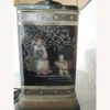 Asian Tea Tin Lamp Neutral Shade Tea Caddy Base