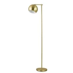 Other Floor Lamp In Brass Finish W/ Dome Shade
