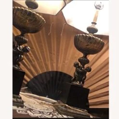 Vintage Hollywood Regency Style Smoked Glass Lamps