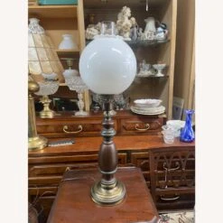 Vintage Gone With The Wind Brass & Wood Globe Lamp -Othe Furniture Shop 1500 1500 frame 0 2041