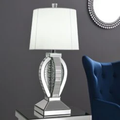 Other Table Lamp In White Shade W/ Faux Crystal Finish -Othe Furniture Shop 1500 1500 frame 0 2067