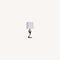 Other Table Lamp W/ Twisted Brick Design In Silver -Othe Furniture Shop 1500 1500 frame 0 2150