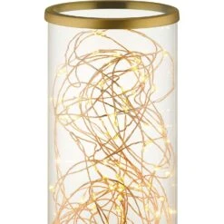 Other Modern Table Lamp In Clear Glass & Brass Base