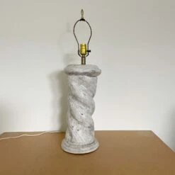 Michael Taylor Style Spiral Table Lamp With Shade