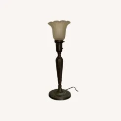 Vintage Torchiere Lamps W Frosted Tulip Shade (x2) -Othe Furniture Shop 1500 1500 frame 0 2383