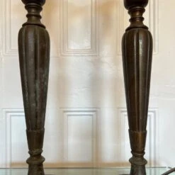Vintage Torchiere Lamps W Frosted Tulip Shade (x2) -Othe Furniture Shop 1500 1500 frame 0 2387