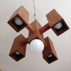 Vintage Mid Century Brutalist 5 Light Chandelier -Othe Furniture Shop 1500 1500 frame 0 241