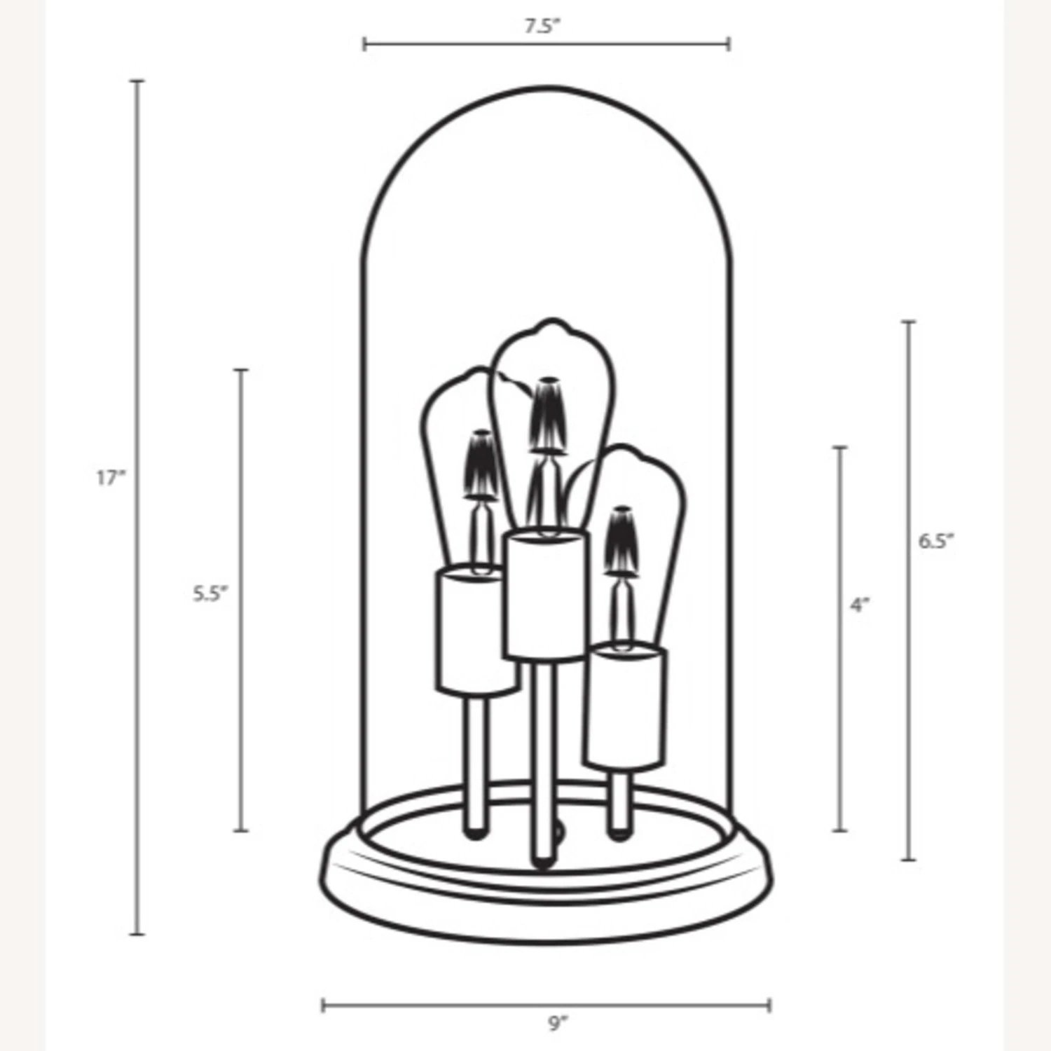 Other Contemporary Style Table Lamp In Clear Glass 5 Other Contemporary Style Table Lamp In Clear Glass - Image 3