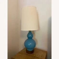 Room & Board Blue Ceramic Table Lamp