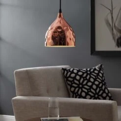 Other 6.5" Bell-Shaped Pendant Light In Rose Gold Shade 16 Other 6.5" Bell-Shaped Pendant Light In Rose Gold Shade -Othe Furniture Shop 1500 1500 frame 0 248