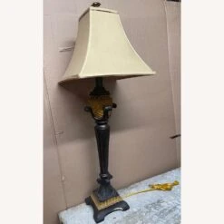 Other Cast Plaster Table Lamp Brown 37" Hg Square Shade 22 Other Cast Plaster Table Lamp Brown 37" Hg Square Shade -Othe Furniture Shop 1500 1500 frame 0 2517