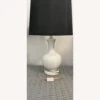 Pair Of White Lamps With Black Shades 2 Pair Of White Lamps With Black Shades -Othe Furniture Shop 1500 1500 frame 0 2569