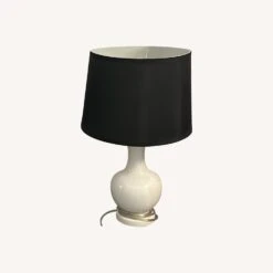Pair Of White Lamps With Black Shades -Othe Furniture Shop 1500 1500 frame 0 2574