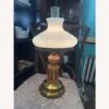 Vintage Hurricane Brass,Wood & Glass Table Lamp -Othe Furniture Shop 1500 1500 frame 0 2585