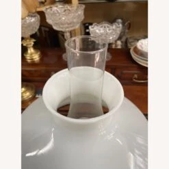 Vintage Hurricane Brass,Wood & Glass Table Lamp -Othe Furniture Shop 1500 1500 frame 0 2592