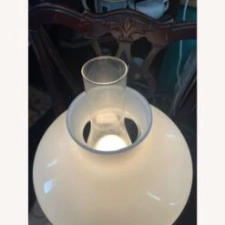 Vintage Hurricane Brass,Wood & Glass Table Lamp -Othe Furniture Shop 1500 1500 frame 0 2598