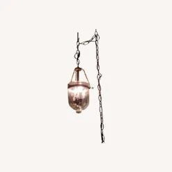 Other Federal Era Star Etched Bell Jar Lamp