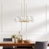 Other 8-Light Chandelier In Opal Glass & Gold Finish -Othe Furniture Shop 1500 1500 frame 0 2742